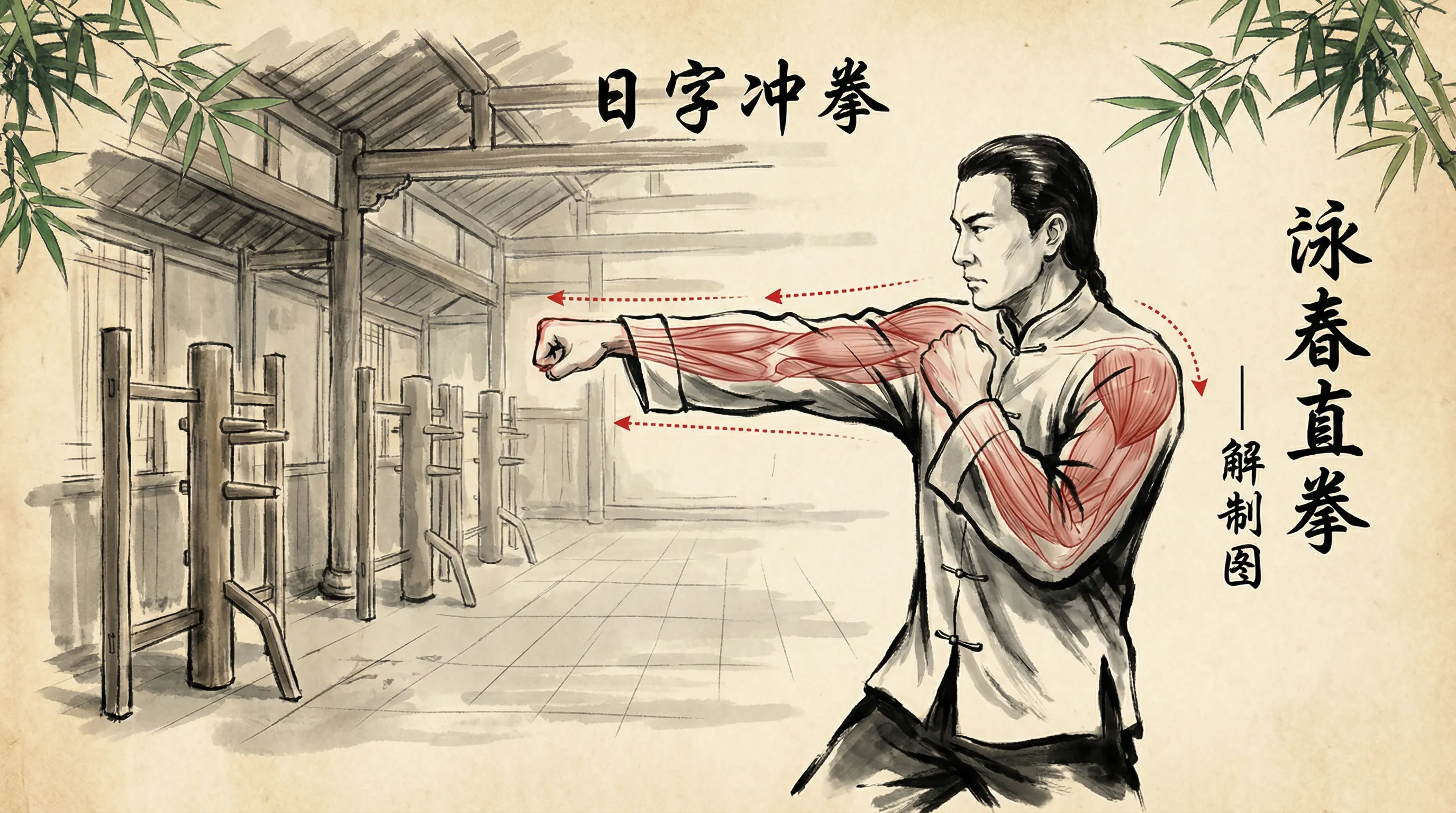 星空电竞体育咏春拳日字冲拳招式拆解图